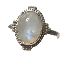 Load image into Gallery viewer, Moonstone Sterling silver ring size  6, 11, 12, 13, 14 (BR017)
