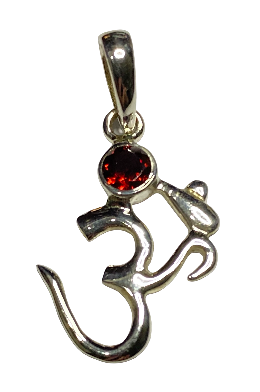 Garnet sterling silver pendant PN55