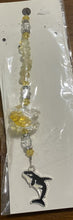 Load image into Gallery viewer, Orca Whale Suncatcher decorated with garnet gemstones CH295
