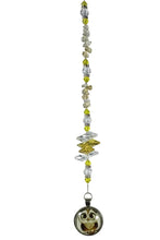 Load image into Gallery viewer, Owl Crystal Suncatcher decorated with citrine CH53
