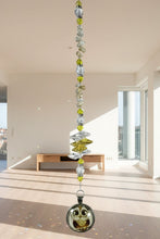 Load image into Gallery viewer, Owl Crystal Suncatcher decorated with citrine Gemstones CH53
