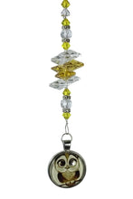 Load image into Gallery viewer, Owl Crystal Suncatcher decorated with citrine CH53
