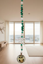 Load image into Gallery viewer, Owl Crystal Suncatcher decorated with citrine Gemstones CH53
