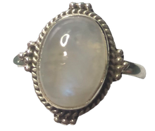 Load image into Gallery viewer, Moonstone Sterling silver ring size  6, 11, 12, 13, 14 (BR017)
