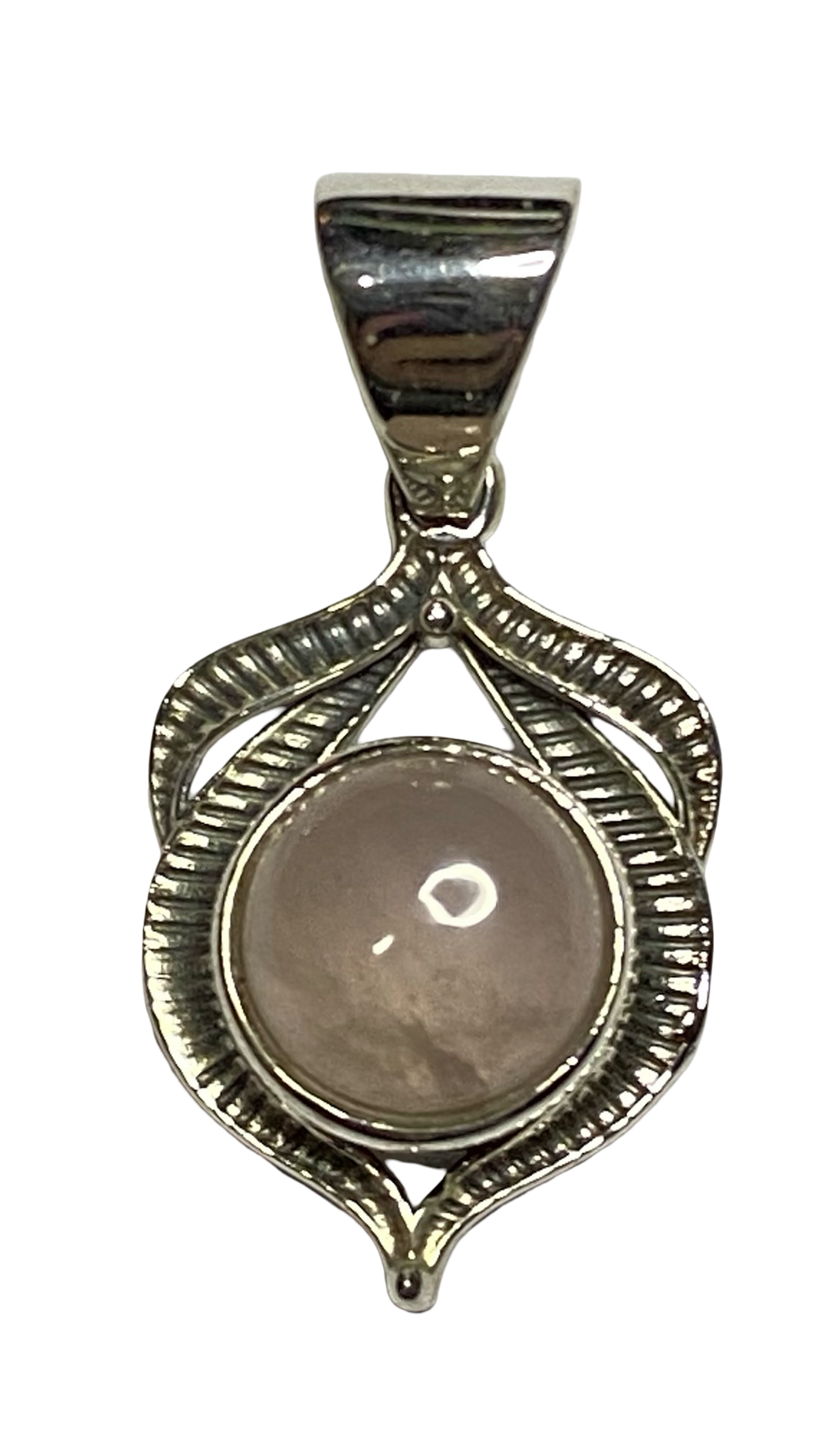 Rose Quartz sterling silver pendant PN59