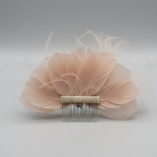 Load image into Gallery viewer, Stunning Peach Feather fascinator. FS023

