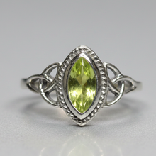 Load image into Gallery viewer, Peridot Sterling Silver ring size  11, 12. BR042
