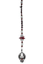 Load image into Gallery viewer, Phoenix Crystal Suncatcher decorated with garnet gemstones CH51
