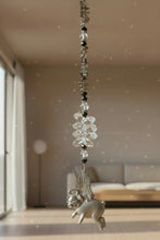 Load image into Gallery viewer, Pig Flying Crystal Suncatcher decorated with Peridot gemstones CH113
