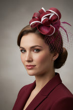 Load image into Gallery viewer, Stunning Pink &amp; White Fascinator. FS040
