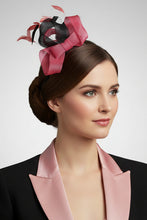 Load image into Gallery viewer, Stunning Pink &amp; Black Fascinator. FS041
