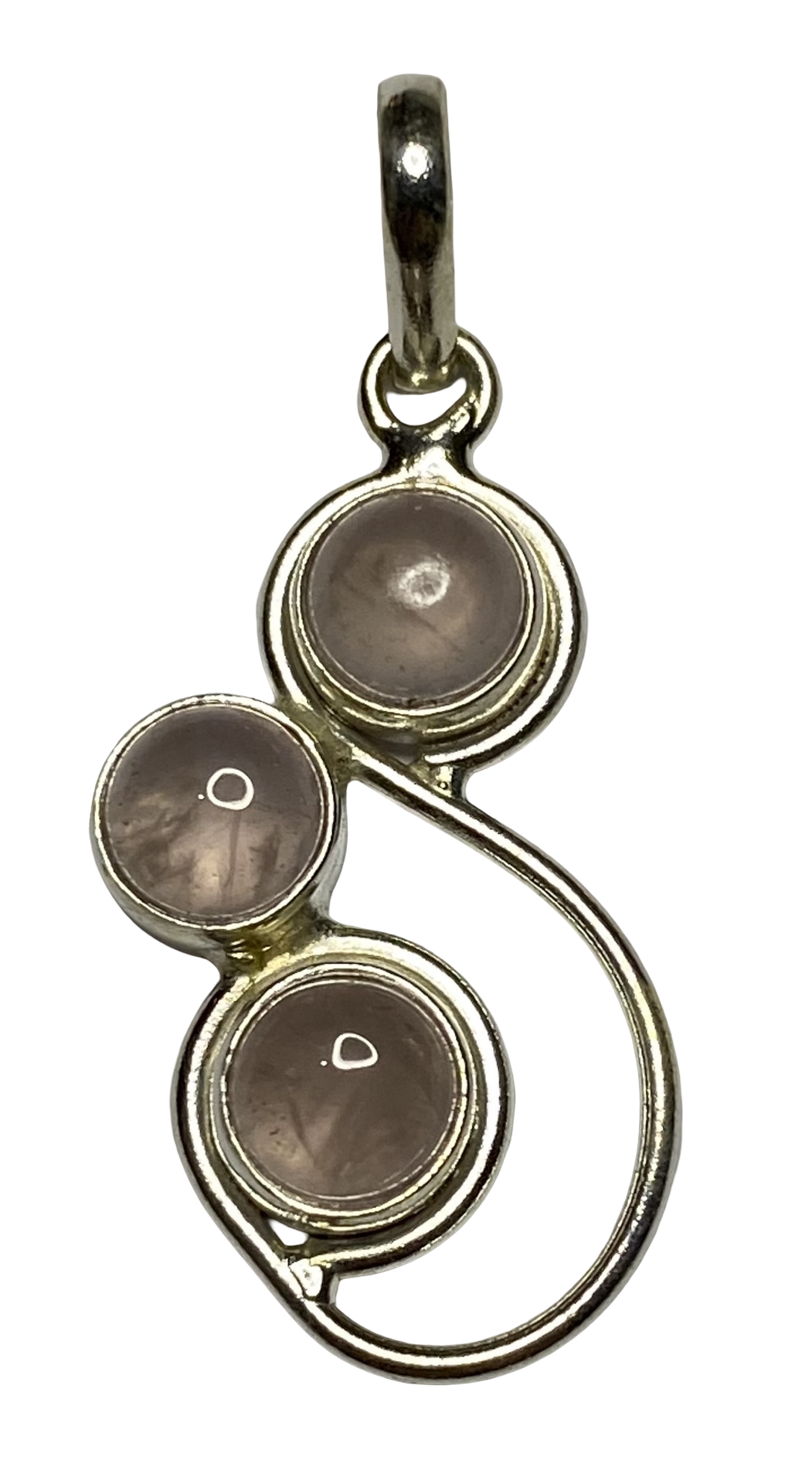 Rose Quartz sterling silver pendant PN60