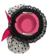 Load image into Gallery viewer, Stunning Pink &amp; Black Hat Fascinator   (FS124)
