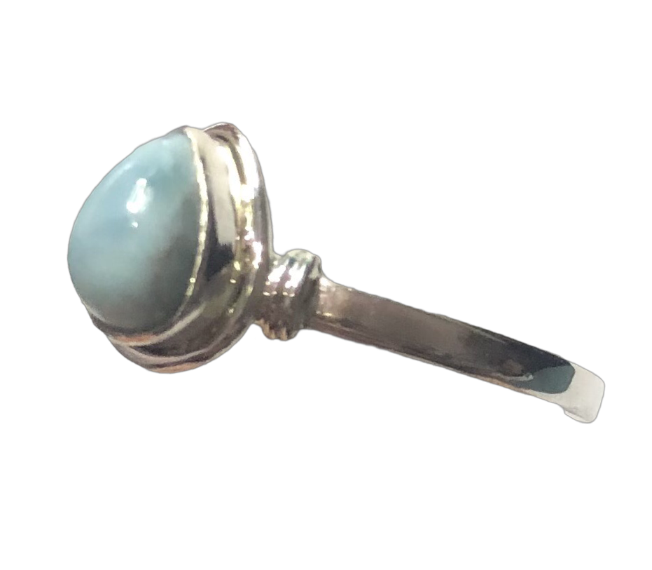 Larimar Sterling silver ring sizes 13, 14 (BR011)