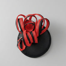 Load image into Gallery viewer, Stunning Red &amp; Black Fascinator FS220
