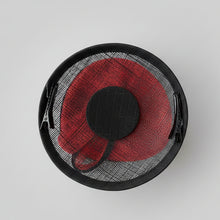 Load image into Gallery viewer, Stunning Red &amp; Black Fascinator FS220
