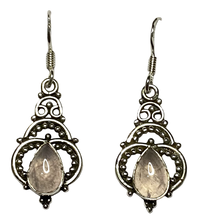 Load image into Gallery viewer, Rose Quartz sterling silver earrings ER142
