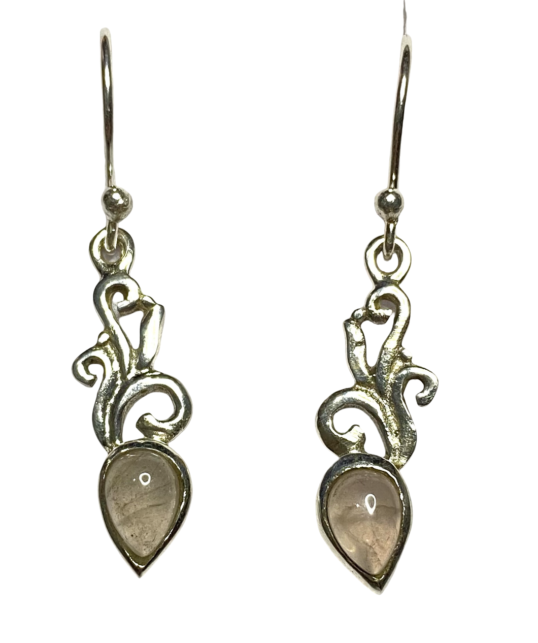 Rose Quartz sterling silver earrings ER107