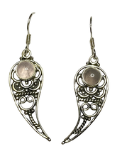 Load image into Gallery viewer, Rose Quartz sterling silver earrings ER144
