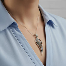Load image into Gallery viewer, Rose Quart sterling silver pendant PN52
