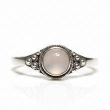 Load image into Gallery viewer, Rose Quartz Sterling Silver ring size  3, 6, 10, 13    BR043
