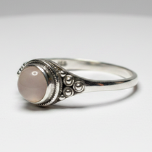 Load image into Gallery viewer, Rose Quartz Sterling Silver ring size  3, 6, 10, 13    BR043
