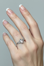 Load image into Gallery viewer, Rose Quartz Sterling Silver ring size  3, 5, 6, 10, 11, 13    BR046
