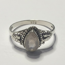 Load image into Gallery viewer, Rose Quartz Sterling silver ring sizes 3, 8, 14 (BR029)
