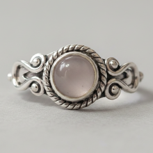 Load image into Gallery viewer, Rose Quartz Sterling silver ring sizes 3, 13, 14 (BR002)
