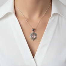 Load image into Gallery viewer, Rose Quartz sterling silver pendant PN59
