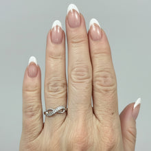 Load image into Gallery viewer, Sterling silver CZ Infinity ring.  Sizes 5, 6, 10. SD05

