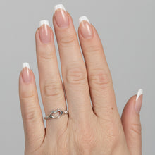 Load image into Gallery viewer, Sterling silver Heart Hands ring.  Sizes 4, 5, 6, 7, 8, 9, 10, 11, 12. SD09
