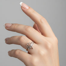 Load image into Gallery viewer, Lotus sterling silver ring sizes 7, 12   (SS102)
