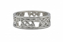 Load image into Gallery viewer, Celtic Band Sterling Silver ring size 6, 7, 8, 9, 13.  SS120
