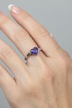 Load image into Gallery viewer, Sterling Silver - Purple cubic zirconia ring. Sizes 5, 6, 8.  SS253
