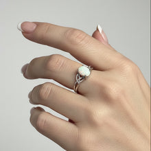 Load image into Gallery viewer, Sterling Silver - Opal (man made) ring. Sizes 4, 13.  SS256
