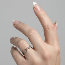 Load image into Gallery viewer, Hearts sterling silver rings  sizes  4, 5    (SS50)
