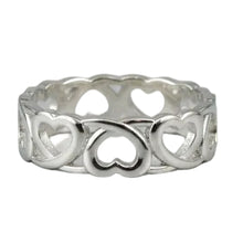 Load image into Gallery viewer, Hearts sterling silver rings  sizes  5, 6, 7,  9  (SS72)
