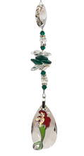 Load image into Gallery viewer, Ariel mermaid - Little Mermaid suncatcher, decorated with malachite gemstone
