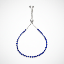Load image into Gallery viewer, Blue Rhinestone Adjustable Bracelet BR25
