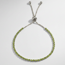 Load image into Gallery viewer, Green Rhinestone Adjustable Bracelet BR24
