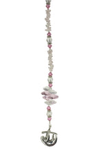 Load image into Gallery viewer, Sloth Crystal Suncatcher decorated with rose quartz gemstones CH27
