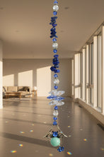Load image into Gallery viewer, Spider Suncatcher decorated with lapis Lazuli gemstones CH118
