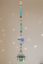 Load image into Gallery viewer, Spider Suncatcher decorated with lapis Lazuli gemstones CH118
