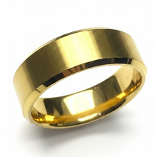 Load image into Gallery viewer, Stainless Steel Gold ring.  sizes 6, 7, 10, 12       RW21
