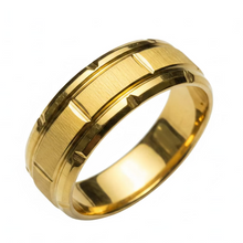 Load image into Gallery viewer, Stainless Steel gold ring. Sizes 5, 7, 8, 9, 10, 11, 14.  RW09
