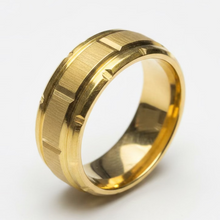 Load image into Gallery viewer, Stainless Steel gold ring. Sizes 5, 7, 8, 9, 10, 11, 14.  RW09
