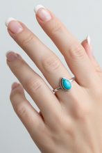 Load image into Gallery viewer, Sterling Silver Turquoise ring. Size 8.  DC29a
