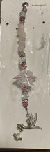 Load image into Gallery viewer, Stork and Baby Suncatcher decorated with rose quartz gemstones CH266
