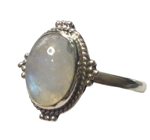 Load image into Gallery viewer, Moonstone Sterling silver ring size  6, 11, 12, 13, 14 (BR017)
